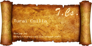 Turai Csilla névjegykártya