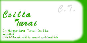 csilla turai business card